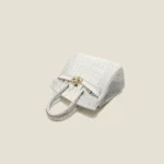 Crocodile Embossed Leather Inspired Trendy Platinum Bag