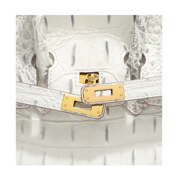 Crocodile Embossed Leather Inspired Trendy Platinum Bag