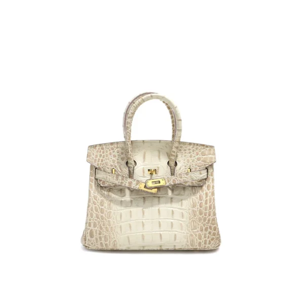 Crocodile Embossed Leather Inspired Trendy Platinum Bag