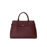 Top Grain Leather Belt Tote Bag