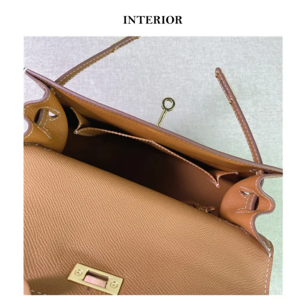 Top Grain Leather Epsom Inspired Kelli Handbag
