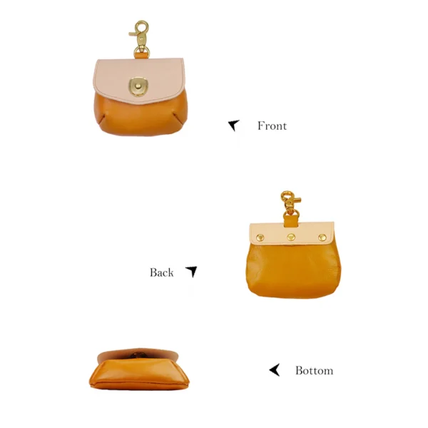 Leather Bi-color Coin Purse Airpods Holder