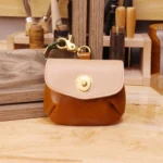 Leather Bi-color Coin Purse Airpods Holder