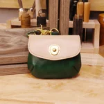 Leather Bi-color Coin Purse Airpods Holder