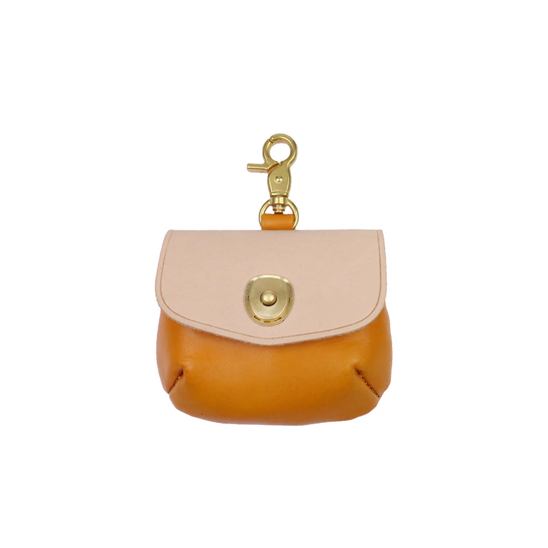 Leather Bi-color Coin Purse Airpods Holder