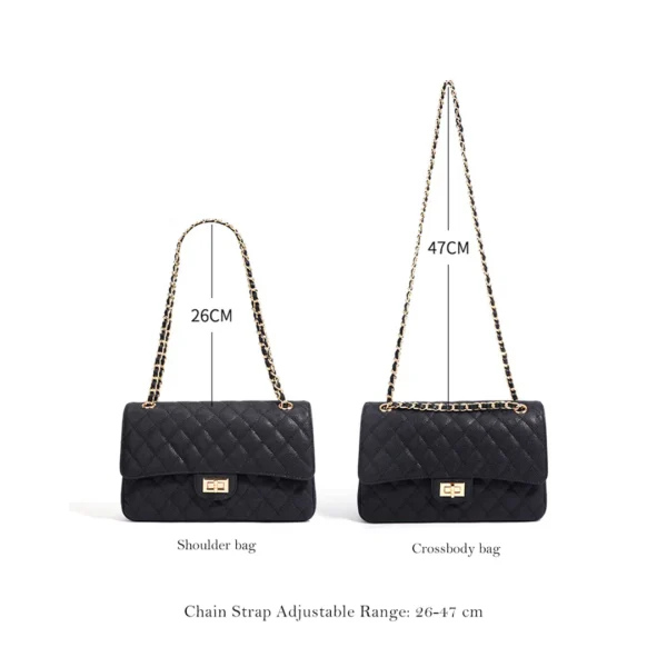 Textured Leather Inspired 2.55 Chain Bag