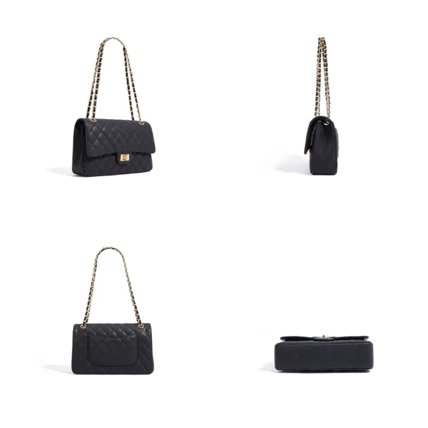 Textured Leather Inspired 2.55 Chain Bag