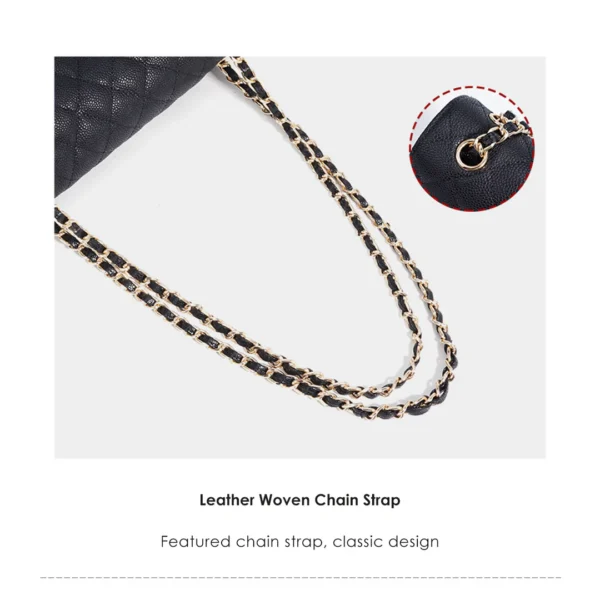 Textured Leather Inspired 2.55 Chain Bag