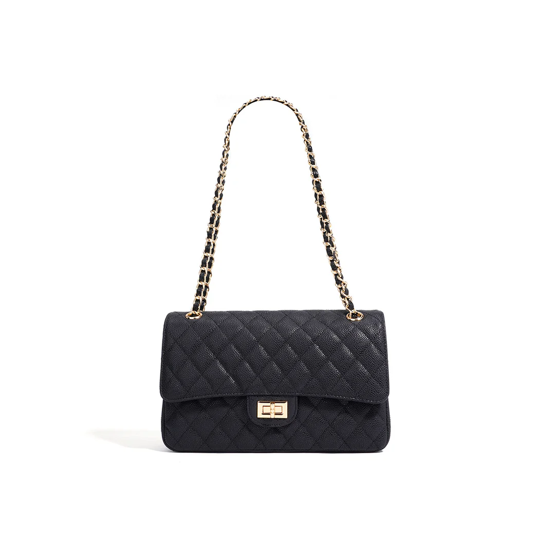 Textured Leather Inspired 2.55 Chain Bag