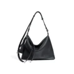Top Grain Leather Simple Hobo Bag