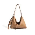 Top Grain Leather Simple Hobo Bag