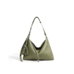 Top Grain Leather Simple Hobo Bag