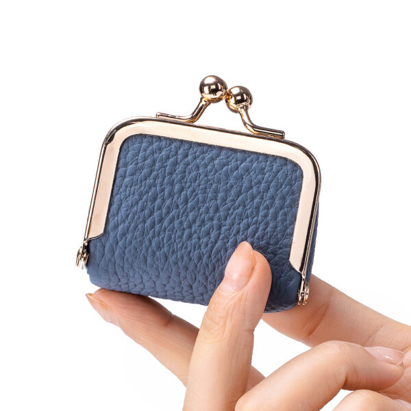 New Leather Compact Mouth Gold Bag Diamond Ring Jewelry Bag Mini Ring Necklace Earrings Jewelry Box Coin Purse