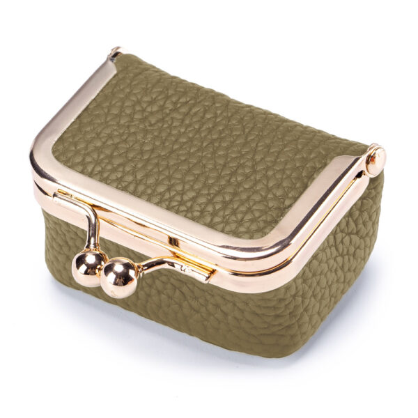 New Leather Compact Mouth Gold Bag Diamond Ring Jewelry Bag Mini Ring Necklace Earrings Jewelry Box Coin Purse