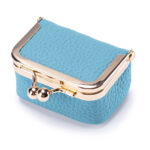 New Leather Compact Mouth Gold Bag Diamond Ring Jewelry Bag Mini Ring Necklace Earrings Jewelry Box Coin Purse