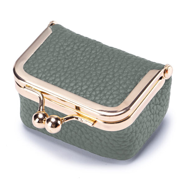 New Leather Compact Mouth Gold Bag Diamond Ring Jewelry Bag Mini Ring Necklace Earrings Jewelry Box Coin Purse