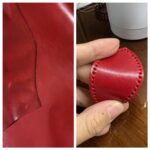 High-quality hand-sewn pear apple leather pendant bag bag ornament bag pendant car hanging handmade DIY kit