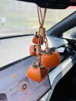 Hand-sewn leather pendant persimmon Ruyi bag pendant bag versatile bag DIY kit