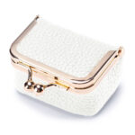 New Leather Compact Mouth Gold Bag Diamond Ring Jewelry Bag Mini Ring Necklace Earrings Jewelry Box Coin Purse