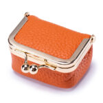 New Leather Compact Mouth Gold Bag Diamond Ring Jewelry Bag Mini Ring Necklace Earrings Jewelry Box Coin Purse