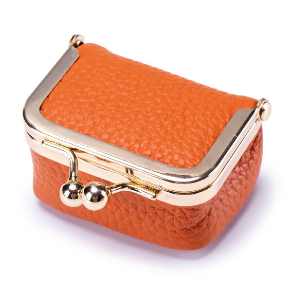 New Leather Compact Mouth Gold Bag Diamond Ring Jewelry Bag Mini Ring Necklace Earrings Jewelry Box Coin Purse