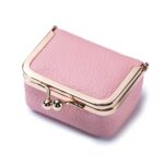 New Leather Compact Mouth Gold Bag Diamond Ring Jewelry Bag Mini Ring Necklace Earrings Jewelry Box Coin Purse