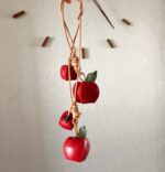 High-quality hand-sewn pear apple leather pendant bag bag ornament bag pendant car hanging handmade DIY kit
