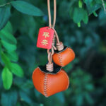 Hand-sewn leather pendant persimmon Ruyi bag pendant bag versatile bag DIY kit