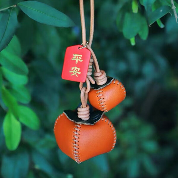 Hand-sewn leather pendant persimmon Ruyi bag pendant bag versatile bag DIY kit