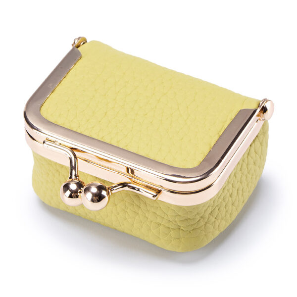 New Leather Compact Mouth Gold Bag Diamond Ring Jewelry Bag Mini Ring Necklace Earrings Jewelry Box Coin Purse