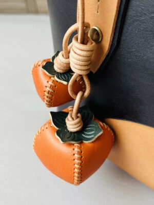 Hand-sewn leather pendant persimmon Ruyi bag pendant bag versatile bag DIY kit