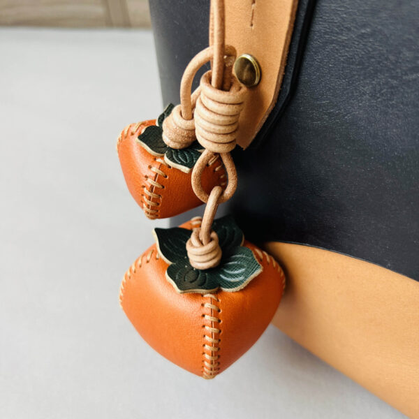 Hand-sewn leather pendant persimmon Ruyi bag pendant bag versatile bag DIY kit