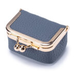 New Leather Compact Mouth Gold Bag Diamond Ring Jewelry Bag Mini Ring Necklace Earrings Jewelry Box Coin Purse