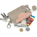 Mini elephant coin purse ultra-thin top layer cowhide coin keychain storage bag genuine leather coin purse