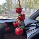 High-quality hand-sewn pear apple leather pendant bag bag ornament bag pendant car hanging handmade DIY kit