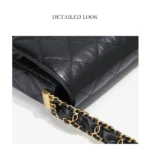 Top Grain Leather Chic Quilted Flap Bag