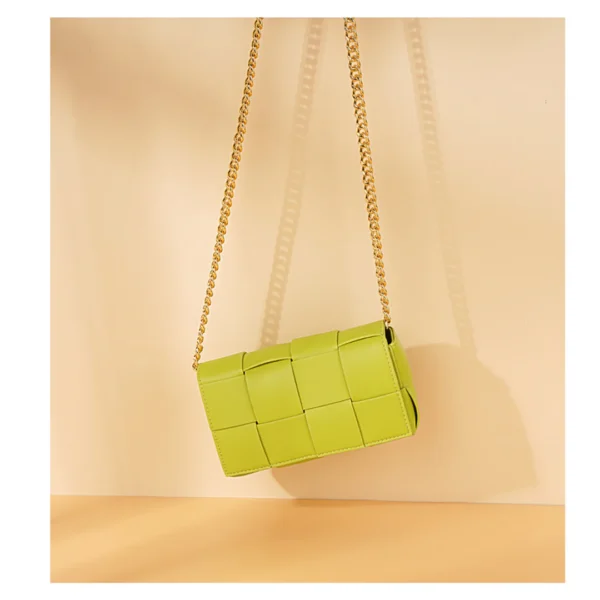 Leather Intrecciato Woven Candy Crossbody Bag