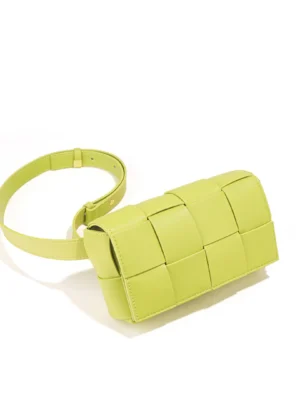 Leather Intrecciato Woven Candy Crossbody Bag
