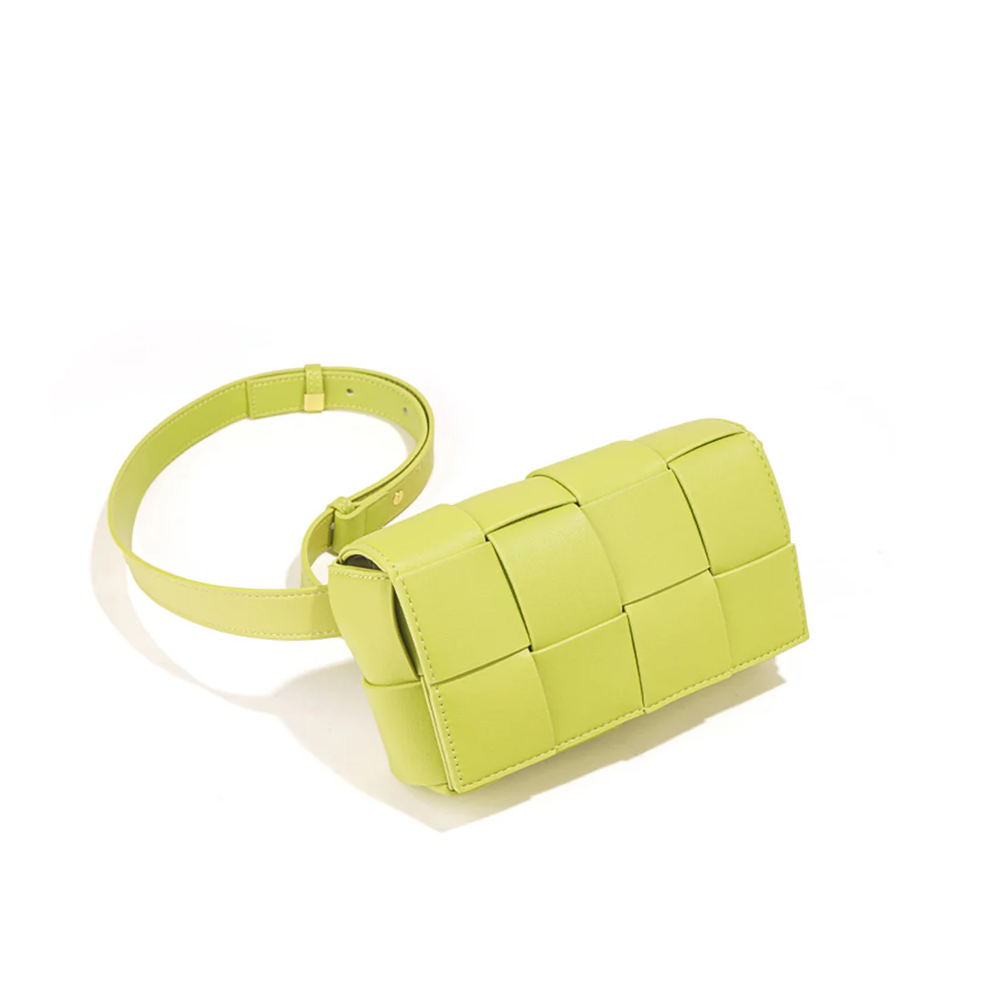 Leather Intrecciato Woven Candy Crossbody Bag
