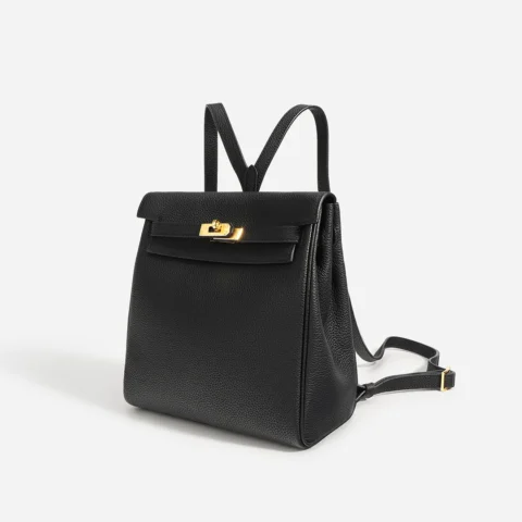 black-leather-Kelly-backpack-replica