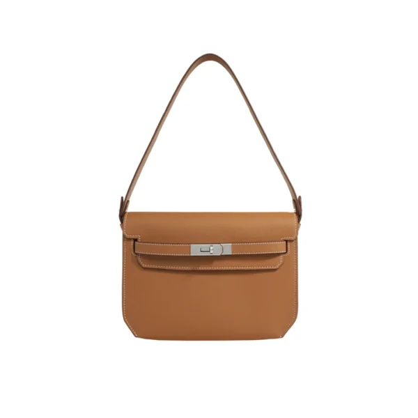 Leather Inspired Kelly Depeches Pouch Bag