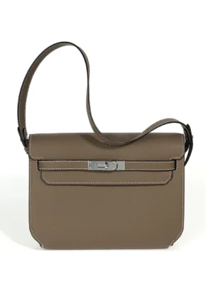 Leather Inspired Kelly Depeches Pouch Bag