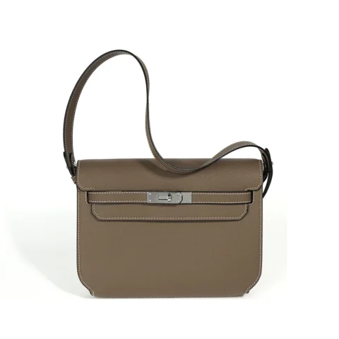 Leather Inspired Kelly Depeches Pouch Bag