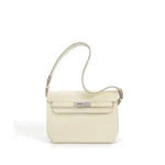 Leather Inspired Kelly Depeches Pouch Bag