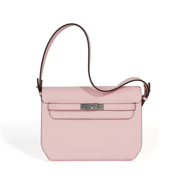 Leather Inspired Kelly Depeches Pouch Bag