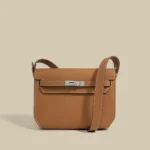 Leather Inspired Kelly Depeches Pouch Bag