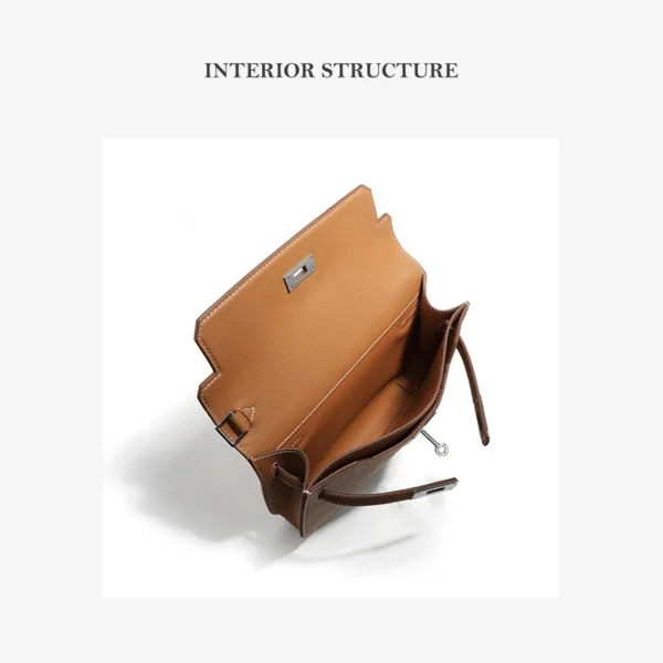 Leather Inspired Kelly Depeches Pouch Bag