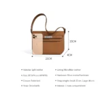 Leather Inspired Kelly Depeches Pouch Bag