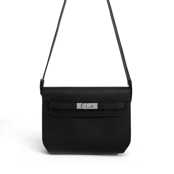 Leather Inspired Kelly Depeches Pouch Bag