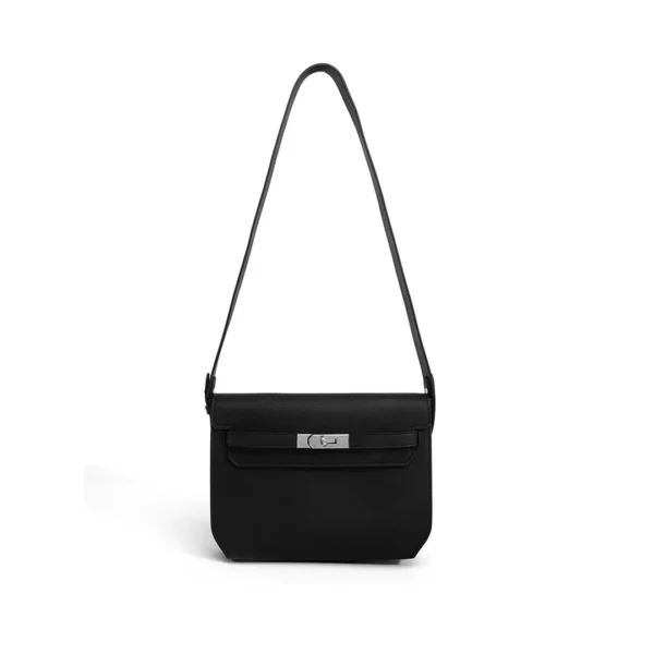 Leather Inspired Kelly Depeches Pouch Bag